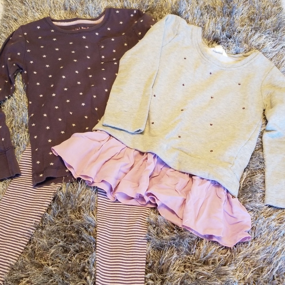 Mini Boden Tea Collection Shirt Leggings Bundle